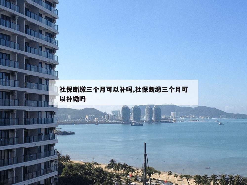 社保断缴三个月可以补吗,社保断缴三个月可以补缴吗